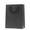 Medium Black Boutique Paper Bags Pack 25. Dimensions 190mm(W) x 80mm(G) x 245mm(H).