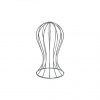 Small Wired Hat Display Stand. Dimensions 290mm H, 150mm Diameter.