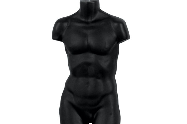 Black Male Medium/Large Torso With Hanging Hook. Height 865mm