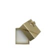Box of 60 - Solid Premium Gold Cardboard Ring Gift Box with Gold Bow. Dim 55(w) x 45(d) x 30mm(h).