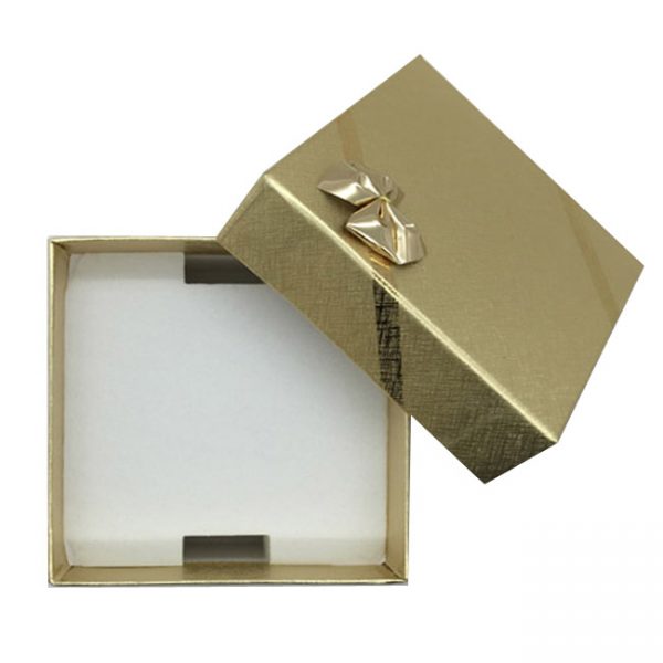 Box of 36 - Solid Premium Gold Cardboard Bangle or Watch Gift Box with Gold Bow. Dim 78(w) x 78(d) x 50mm(h).