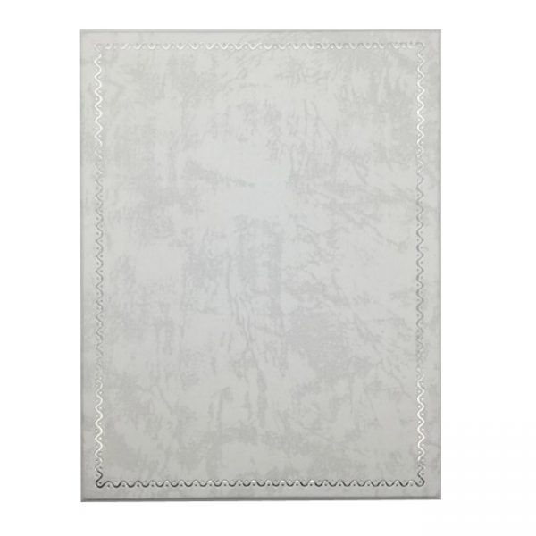 Box of 12 - Premium Solid Large White Cardboard Set Gift Box with Silver Trim Border. Dim 160(w) x 125(d) x 30mm(h).