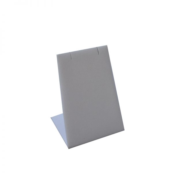 Earring or Neckalce Stand in White Leatherette. Dim 85mm(h) x 60 and 50mm(w) x 50mm(d)
