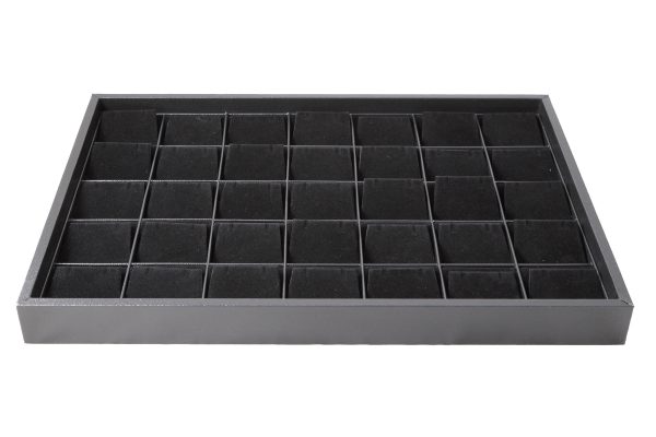N-SERIES Tray for Earrings or Necklace and Pendant with Velvet Interior. Dim 360mm x 255mm x 25mm. Non Stackable.
