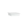 Small White Timber Laminate Riser. (Custom Order). Dim 440 square x 100mm H