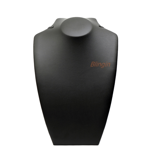 Necklace Display Bust - Height 26cm. Black Leatherette