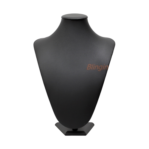 Necklace Bust Display - Height 220mm. Black Leatherette