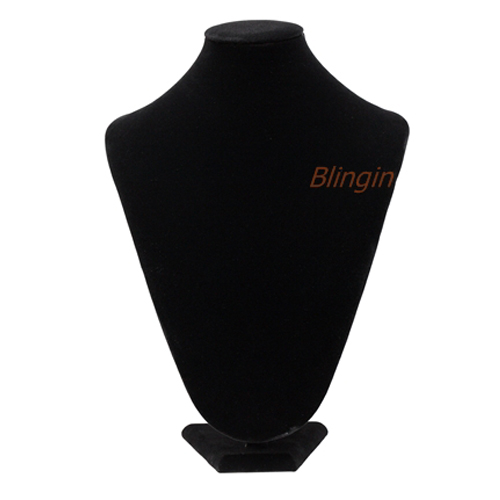 Necklace Bust Display - Height 290mm. Black Velvet
