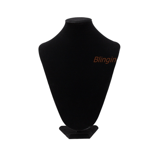 Necklace Bust Display - Height 220mm. Black Velvet