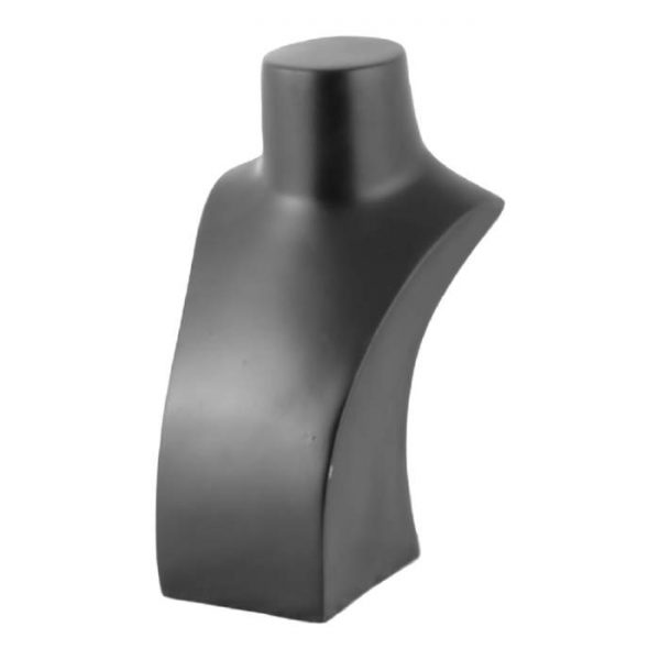 Large Modern Black Solid Necklace Display Bust. height 330mm