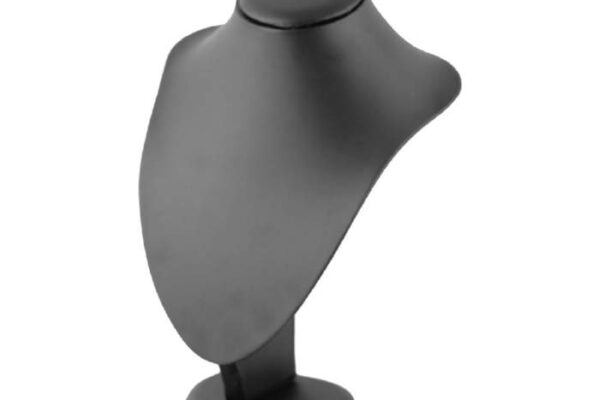 Premium Large Black Leatherette Necklace Display Bust. Dimension 230 W x 115 D x 305mm H