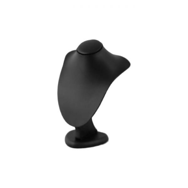 Premium Small Black Leatherette Necklace Display Bust. Dimension 160 W x 120 D x 225mm H