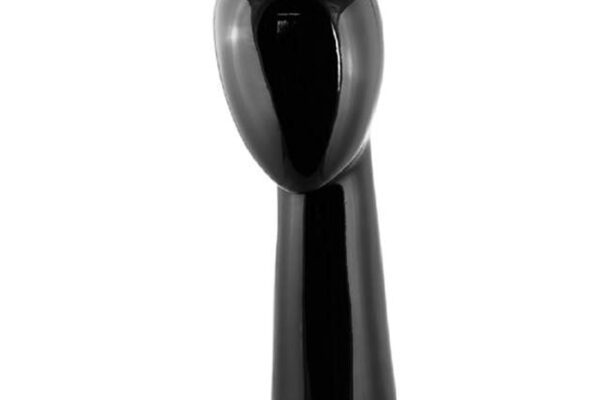 Premium Abstract Style Head Display in Black Gloss. Height 480mm