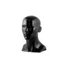 Premium Nova Male Head Display in Black Gloss. Height 340mm