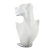 Large White Sculpted Necklace and Earring Display Bust. Height 350mm