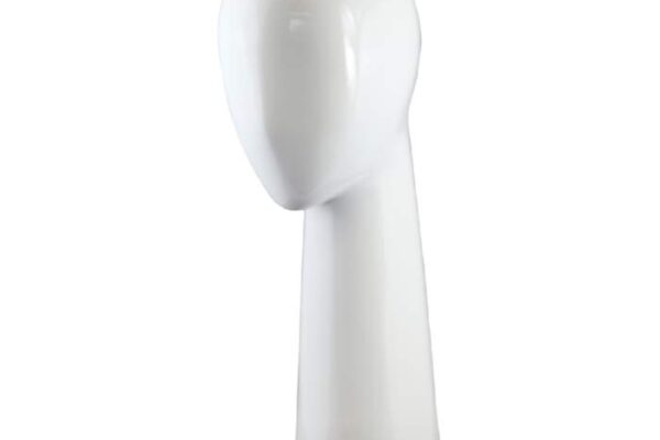 Premium Abstract Style Head Display in White Gloss. Height 480mm