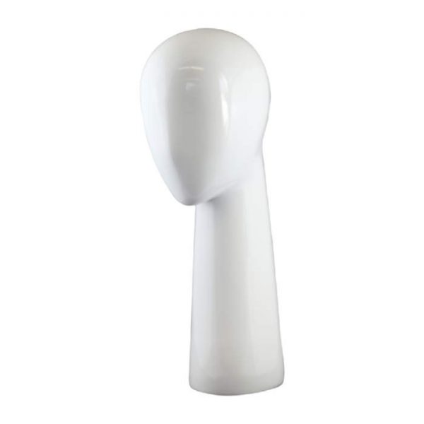 Premium Abstract Style Head Display in White Gloss. Height 480mm
