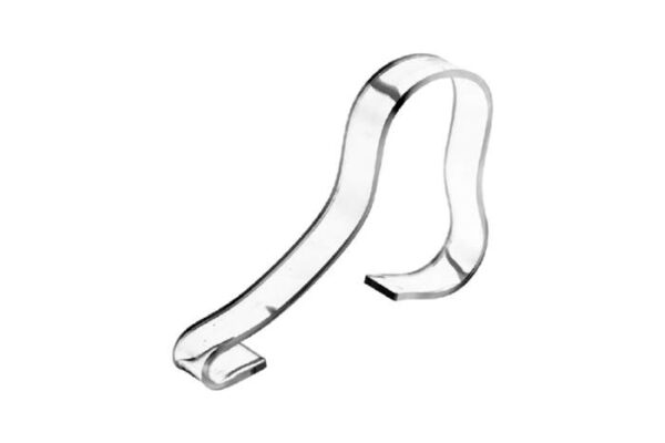Acrylic Shoe Display For Straps. Dimensions 30 W x 220 D x 150mm H