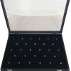 Heavy Duty Pendant Display Case with Glass Lid Holds 28