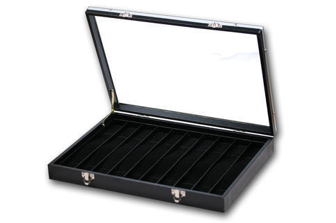 Heavy Duty Bracelet Display Case with Glass Lid. High end feel and look.