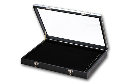 Heavy Duty Long Chain Display Case with Glass Lid