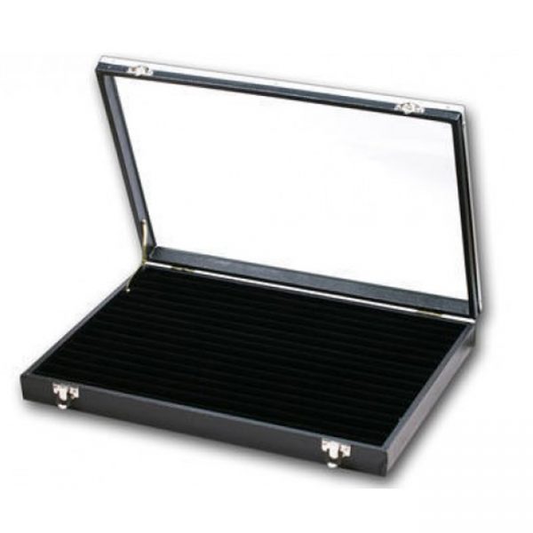 Heavy Duty Ring Display Case with Glass Lid Extra Large Holds up to 250+ Rings