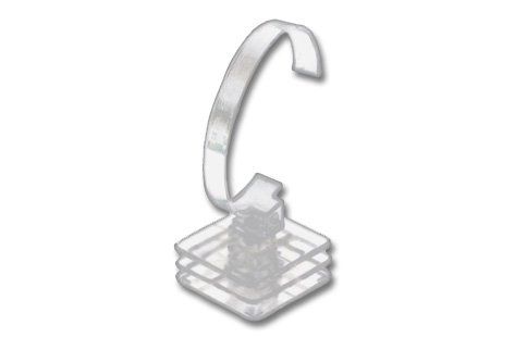 Bracelet or Watch Holder Clear Acrylic. Dim - Height 90mm (Bendable) x Base Width 50mm.