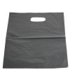 Pack of 100 Medium Black Plastic Bag. With Die Cut Handle - Dim 250mm(W) x 330mm(H). NOT SINGLE USE BAGS!!