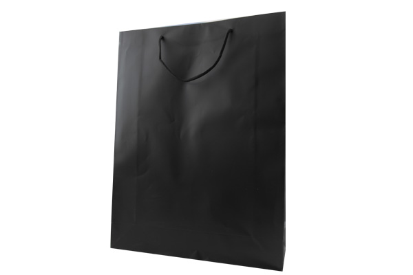 Large Black Matte Gift Paper Bags pack of 24. Dimensions - 31.5cm(W) x 42cm(H) x 10cm(G).