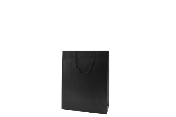 Medium Black Matte Gift Paper Bags pack of 24. Dimensions - 24.5cm(H) x 19cm(W) x 8cm(G).