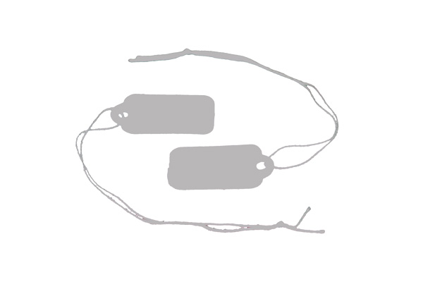 PACK OF 100 Premium Plain White Swing Tags - Dim 25mm x 14mm