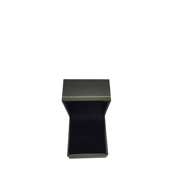 Trade box of 36 Quality Small Premium Black Leatherette Look Ring Gift Boxes - Dim 45(w) x 50(d) x 35mm(h)
