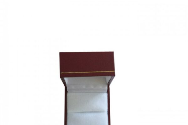 1 quality Small Premium Burgundy Leatherette Look Ring Gift Box. Dim 45(w) x 50(d) x 35mm(h)