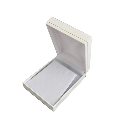 White leatherette necklace or earring display gift box.