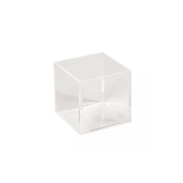Square Acrylic Container or Riser. Dim 100 x 100 x 100mm(H)