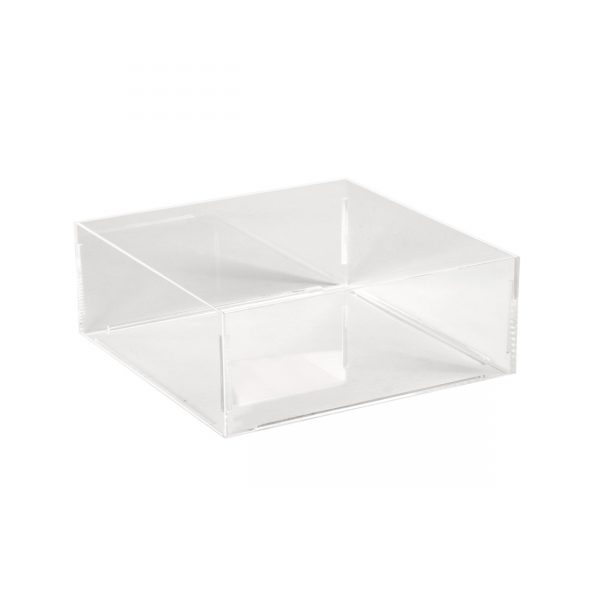 Square Acrylic Container or Riser. Dim 200 x 200 x 100mm(H)