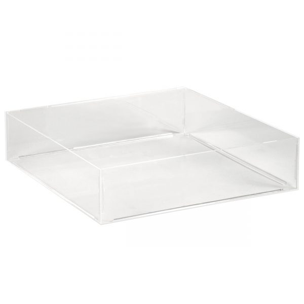 Square Acrylic Container or Riser. Dim 300 x 300 x 75mm(H)