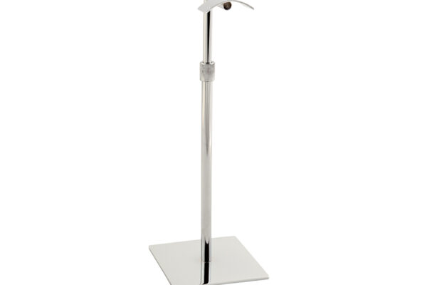 Premium Handbag Display Stand - Dimensions 150mm square base and 326-610mm Adjustable Height.
