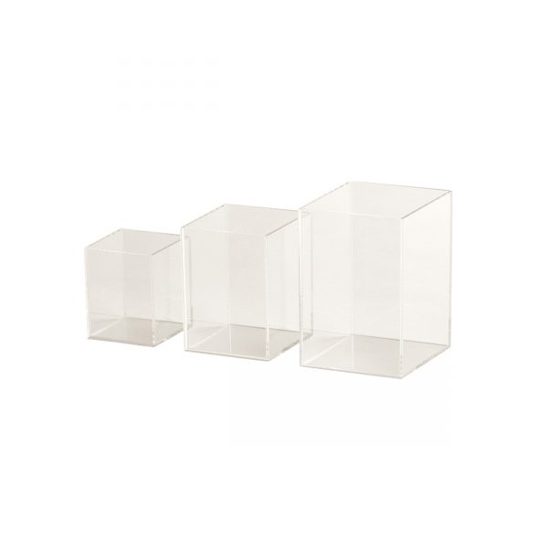 Acrylic Jewellery Riser 3 Piece Set in Clear.