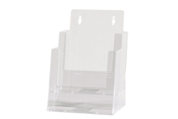 Acrylic Freestanding brochure holder Double Level A5 Size. Dimension 195 H x 170 W x 130mm D