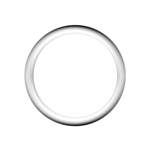 Pack of 10 White Acrylic Display Ring For Scarves or ties. Diameter 70mm.