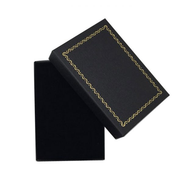 Carton of 36 Premium Solid Medium Black Cardboard Set Gift Box with Gold Trim Border. Dim 70(w) x 97(d) x 27mm(h).