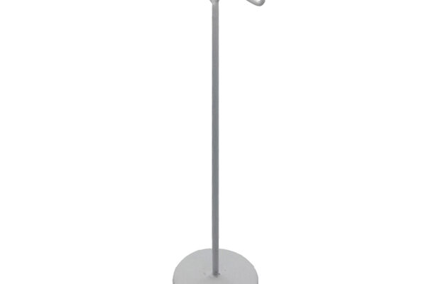 Large White Heavy Duty Metal Earring Display. Dimensions 135mm(H) and 40mm(Diameter).
