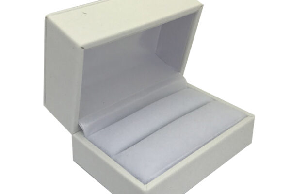 Box of 24 Leatherette Double Ring or Cufflink Gift Boxes - Stitch Trimming 70(w) x 50(d) x 40mm(h)