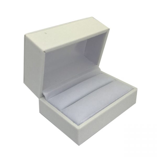 Box of 24 Leatherette Double Ring or Cufflink Gift Boxes - Stitch Trimming 70(w) x 50(d) x 40mm(h)