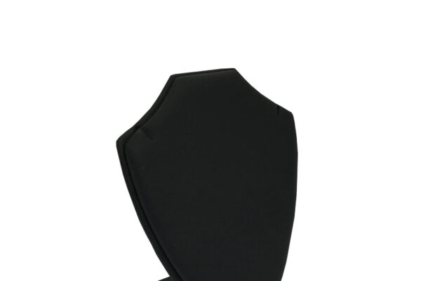 Small Black Leatherette Necklace Display Stand. Height 105mm and Width 85mm