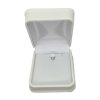 1 x Soft quality Padded Leatherette Earring or Necklace and Pendant Set Gift Box in White - Dim 70 x 78 x 40mm(h)