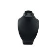 Combination Necklace Display Bust - Black Leatherette. Dimensions 160mm(w) x 110mm(d) x 220mm(h).