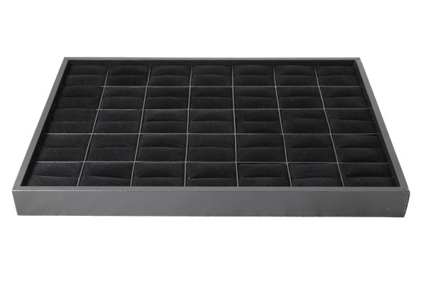 N-SERIES Tray for Rings with Velvet Interior.  Dim 360mm x 255mm x 25mm. Slot Interior.