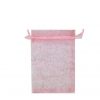 Pink with Pattern Swirls Organza Bags. Pack of 100. Dimensions 7cm(W) x 9.5cm(H).